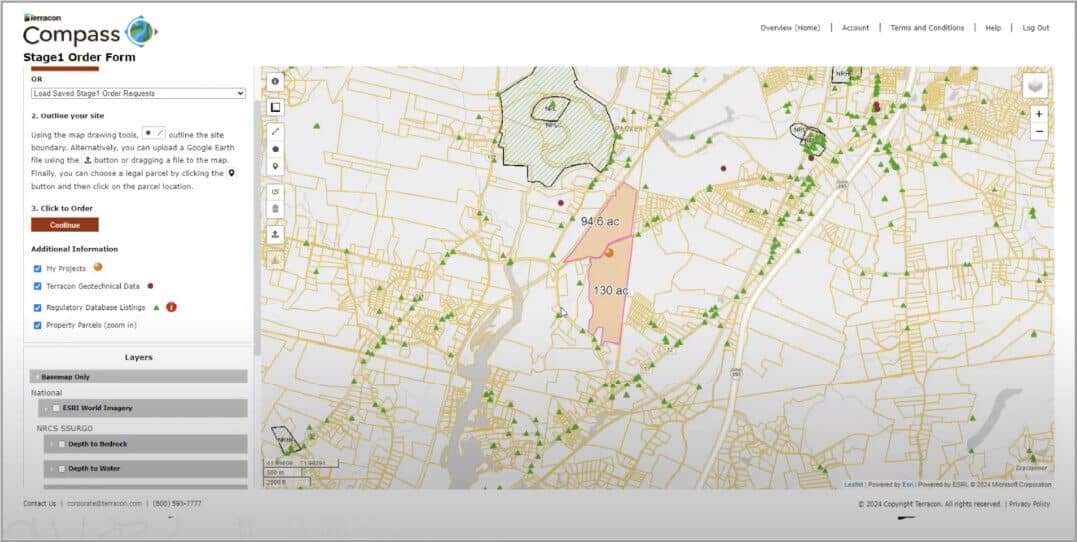 Stage1 Select Site on Compass client portal