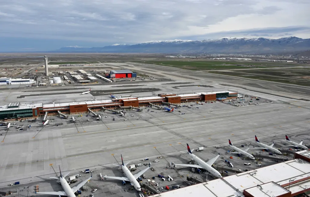 Salt Lake City Airport under construction