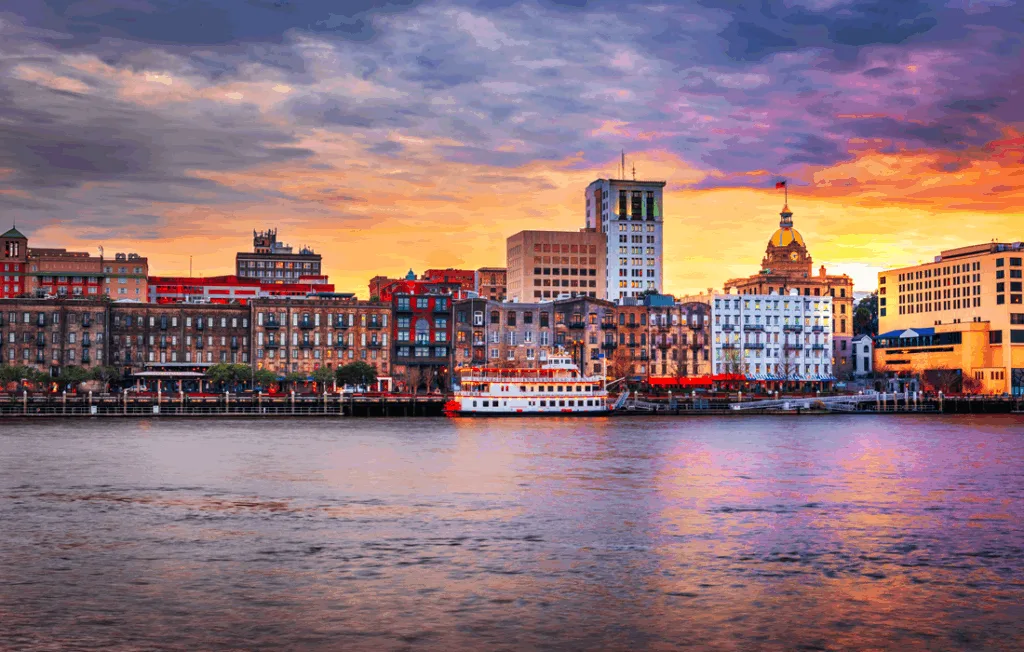 Savannah, Georgia river waterfront
